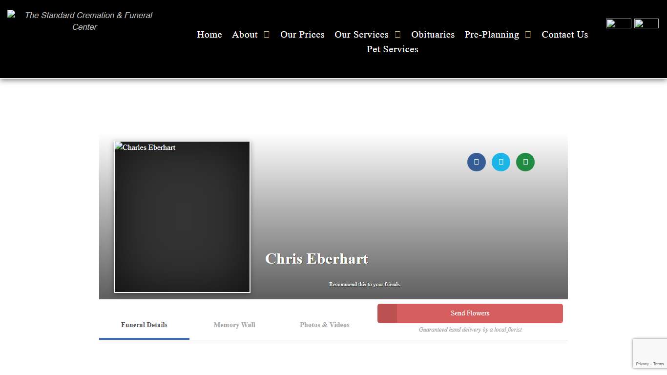 Chris Eberhart Obituary - Anderson, SC The Standard Cremation & Funeral Center